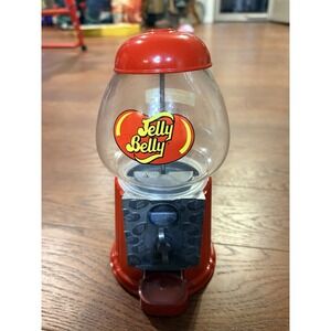 Vintage Jelly Belly Dispenser Machine - Glass & Metal Coin Candy Gumball Bank